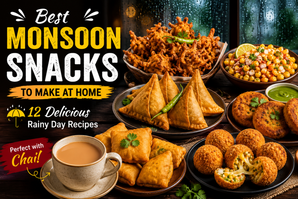 Best Monsoon Snacks to Make at Home: 12 Delicious Recipes for Rainy Days